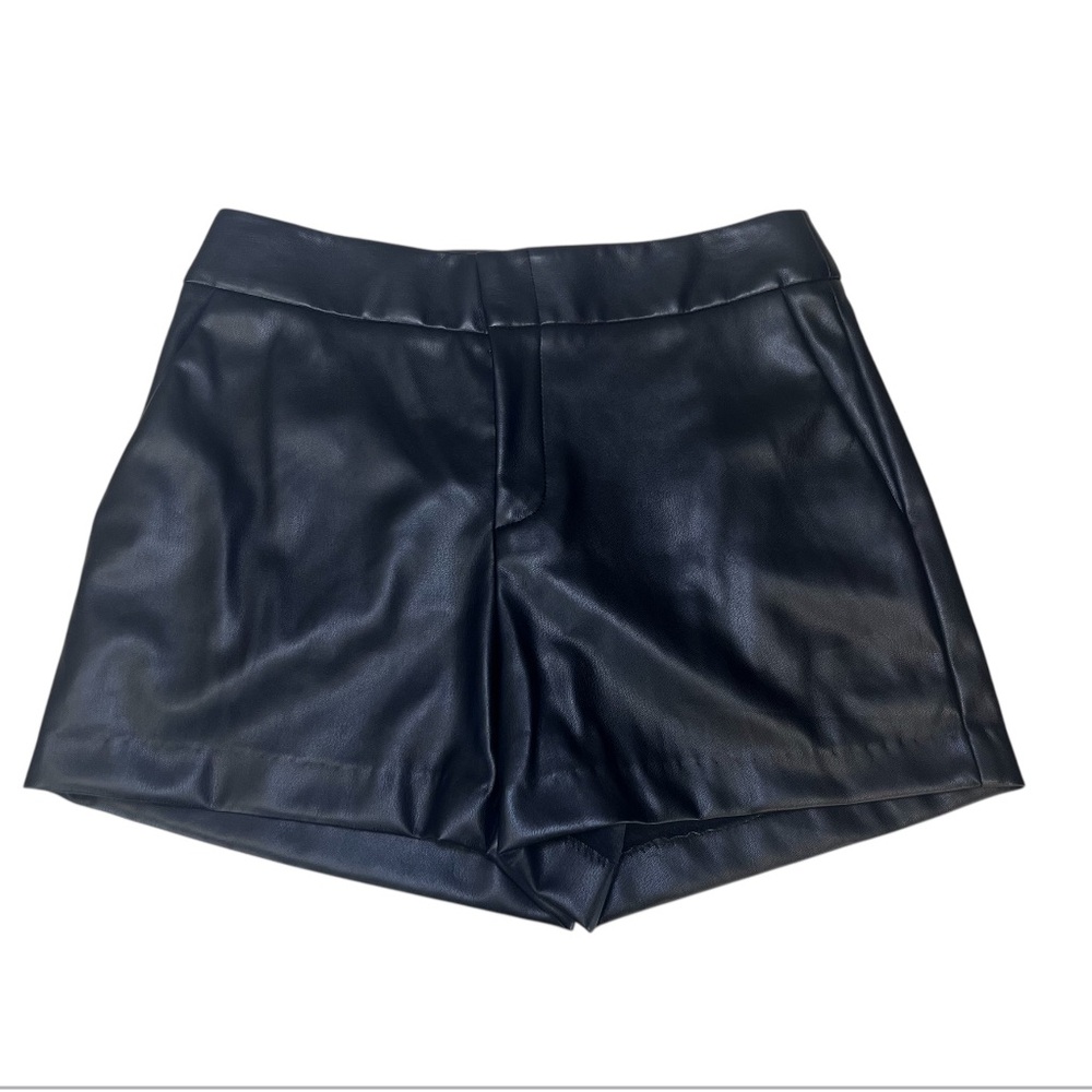 Fifteen Twenty NWT Modern Shorts‎ Black Faux Leather Size 10